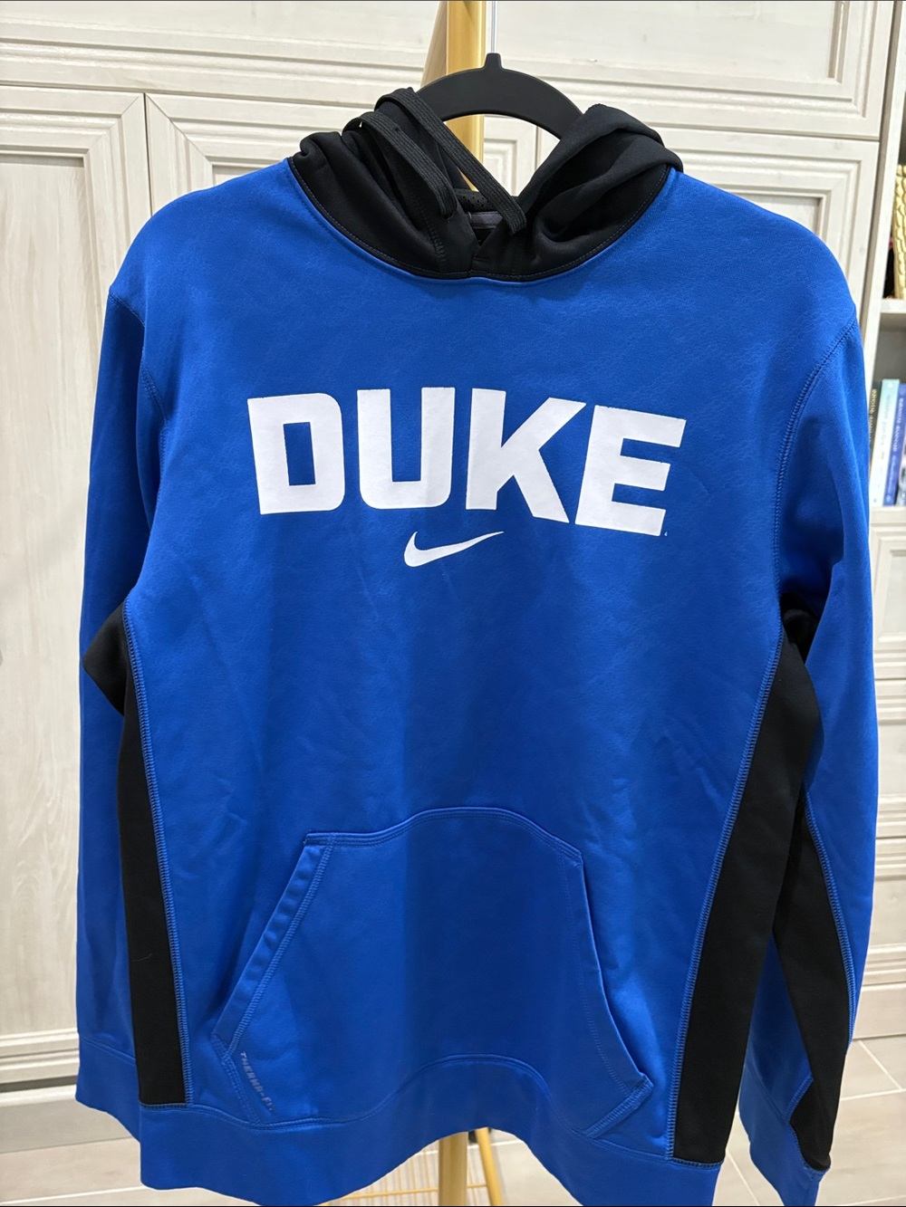 Nike Duke Therma-fit Blue & Black Pullover Hoodie - Men's Athletic Sweatshirt